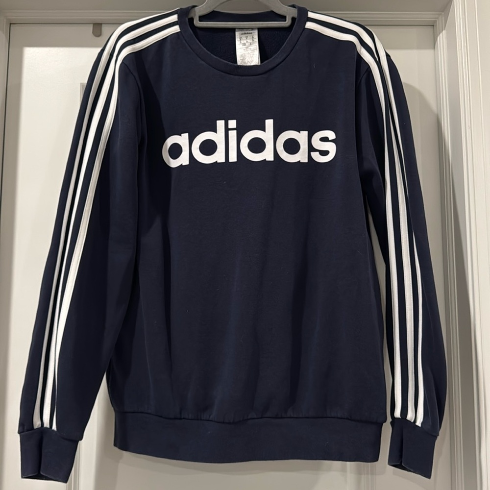 Navy Blue Adidas Crewneck Sweatshirt